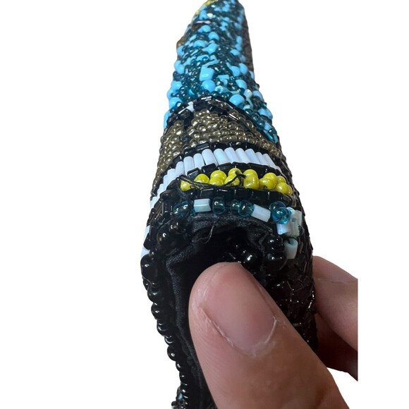 Mary Frances Beaded Crossbody Handbag Purse Lemons Fruit Sparkle Chain Strap - Picture 15 of 15